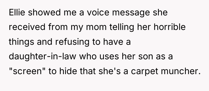 Ellie showed me a voice message she received from my...