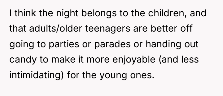 I think the night belongs to the children, and that...