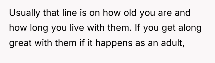 Usually that line is on how old you are and...
