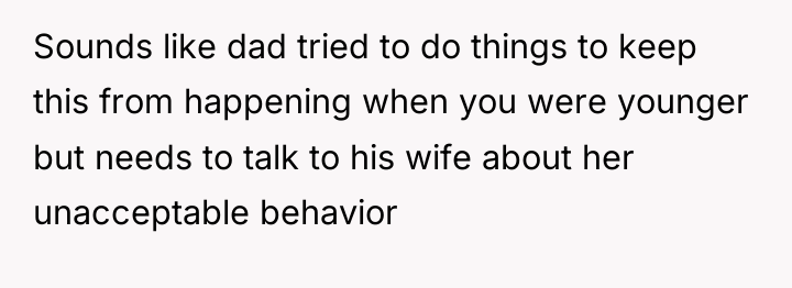 Sounds like dad tried to do things to keep this...