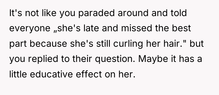 It's not like you paraded around and told everyone „she's...