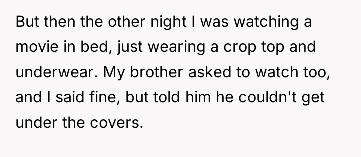 But then the other night I was watching a movie...