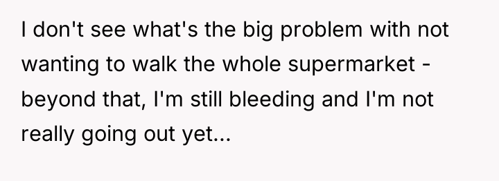 I don't see what's the big problem with not wanting...