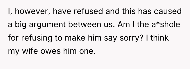I, however, have refused and this has caused a big...