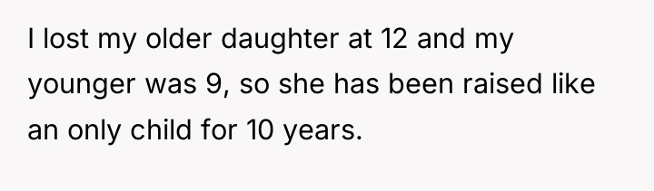 I lost my older daughter at 12 and my younger...