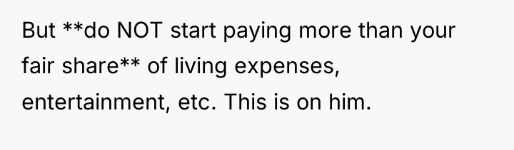 But **do NOT start paying more than your fair share**...