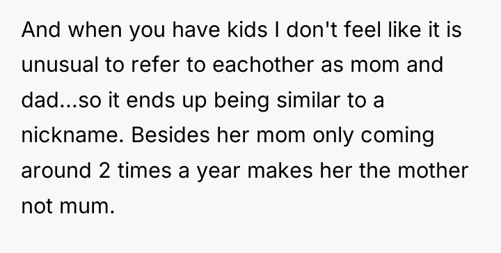 And when you have kids I don't feel like it...