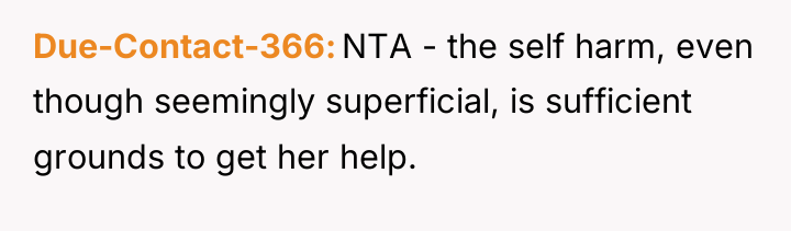 Due-Contact-366 NTA - the self harm, even though seemingly superficial,...