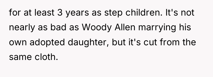 for at least 3 years as step children. It's not...