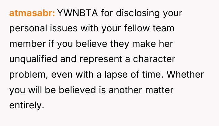 atmasabr YWNBTA for disclosing your personal issues with your fellow...