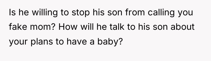 Is he willing to stop his son from calling you...