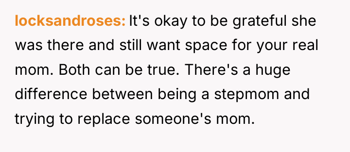 locksandroses It's okay to be grateful she was there and...