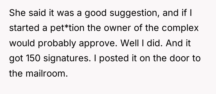 She said it was a good suggestion, and if I...