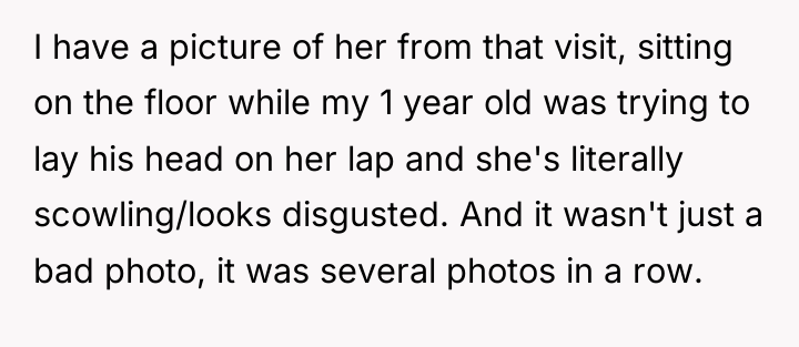 I have a picture of her from that visit, sitting...