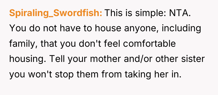 Spiraling_Swordfish This is simple: NTA. You do not have to...