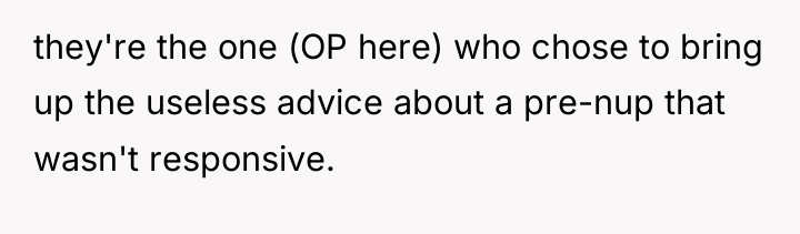 they're the one (OP here) who chose to bring up...