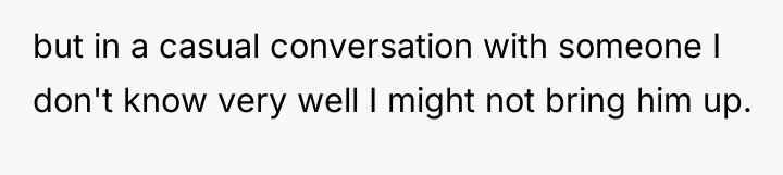 but in a casual conversation with someone I don't know...