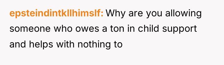 epsteindintkllhimslf Why are you allowing someone who owes a ton...