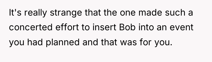 It's really strange that the one made such a concerted...