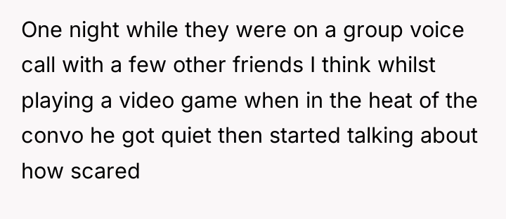 One night while they were on a group voice call...
