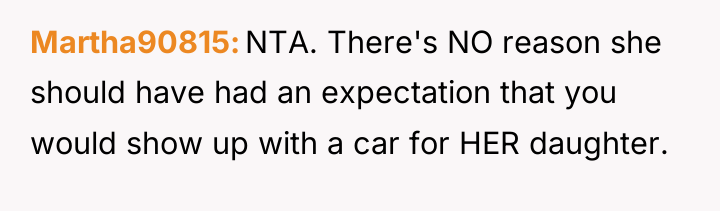 Martha90815 NTA. There's NO reason she should have had an...