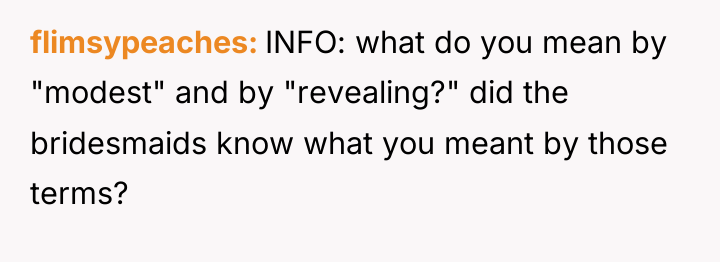 flimsypeaches INFO: what do you mean by "modest" and by...