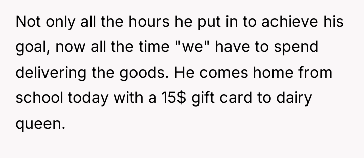Not only all the hours he put in to achieve...