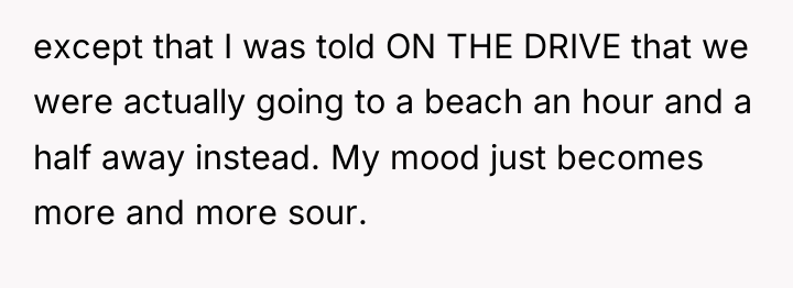 except that I was told ON THE DRIVE that we...