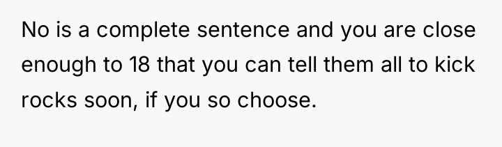 No is a complete sentence and you are close enough...