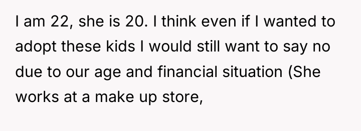 I am 22, she is 20. I think even if...