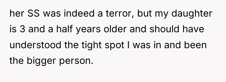 her SS was indeed a terror, but my daughter is...