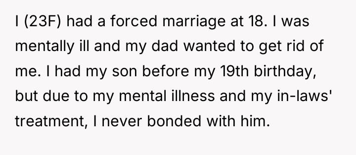 I (23F) had a forced marriage at 18. I was...