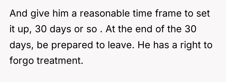 And give him a reasonable time frame to set it...