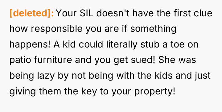 [deleted] Your SIL doesn't have the first clue how responsible...