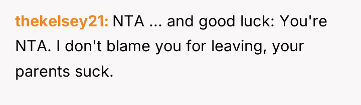 thekelsey21 NTA ... and good luck: You're NTA. I don't...