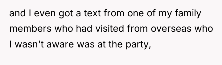 and I even got a text from one of my...