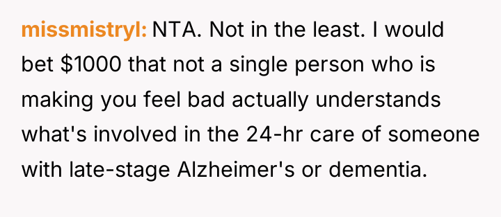 missmistryl NTA. Not in the least. I would bet $1000...