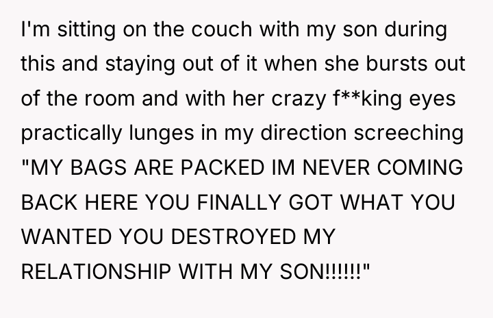 I'm sitting on the couch with my son during this...