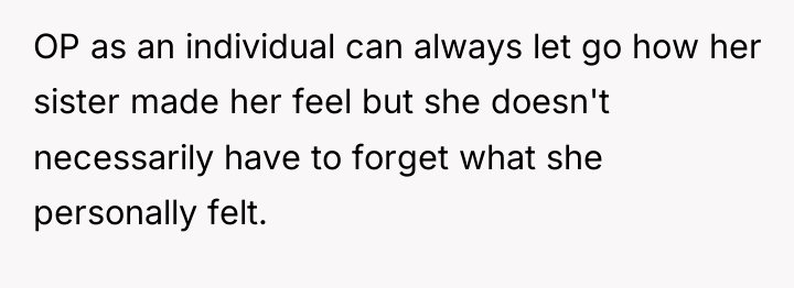 OP as an individual can always let go how her...