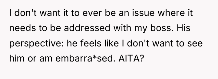 I don't want it to ever be an issue where...