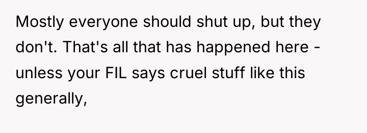 Mostly everyone should shut up, but they don't. That's all...