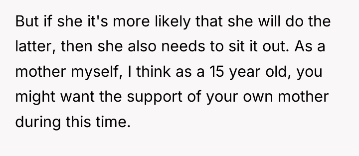 But if she it's more likely that she will do...