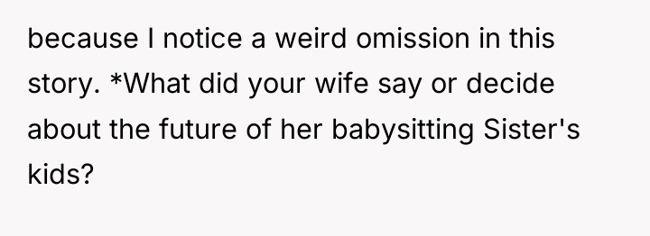 because I notice a weird omission in this story. *What...