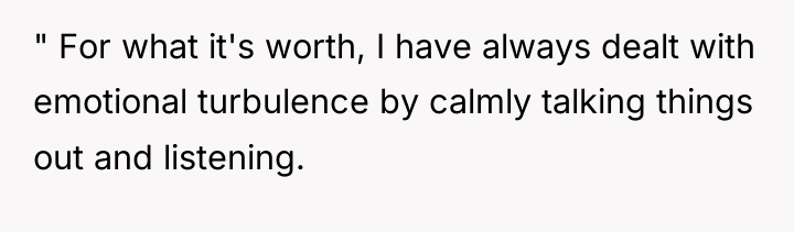 " For what it's worth, I have always dealt with...
