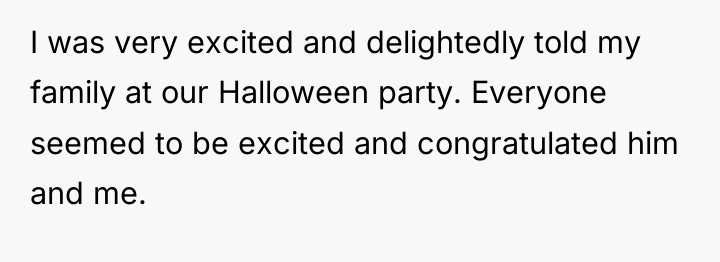 I was very excited and delightedly told my family at...