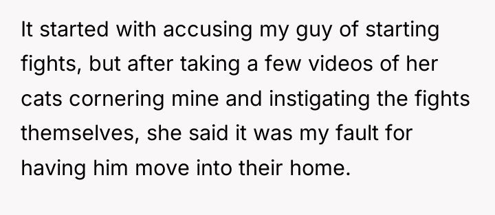 It started with accusing my guy of starting fights, but...