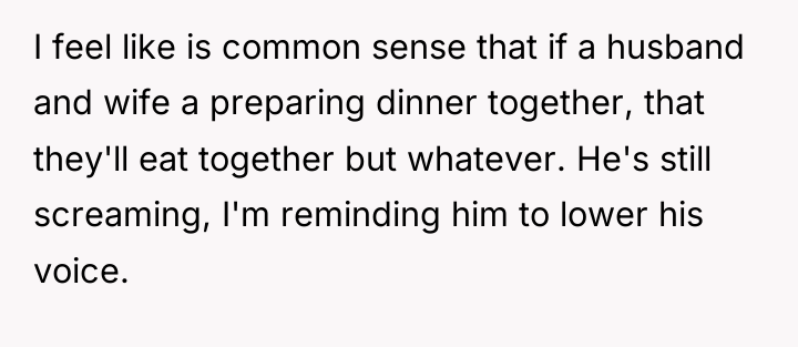 I feel like is common sense that if a husband...
