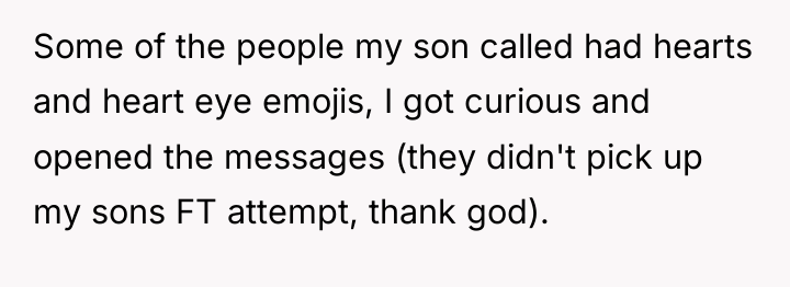 Some of the people my son called had hearts and...