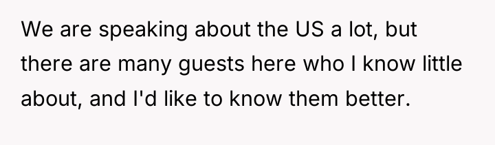 We are speaking about the US a lot, but there...