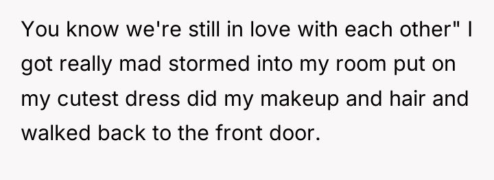 You know we're still in love with each other" I...